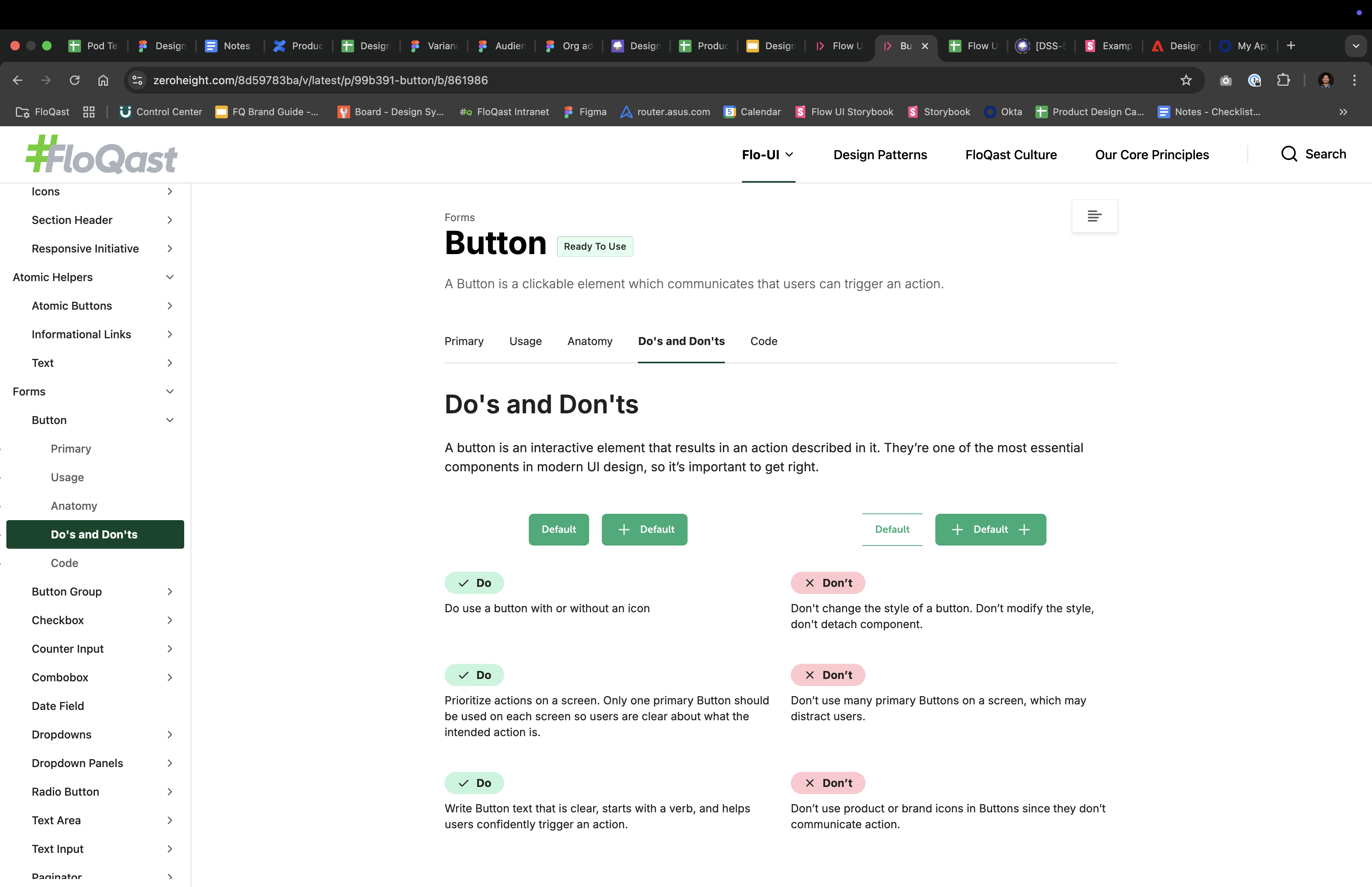 Zeroheight component documentation
